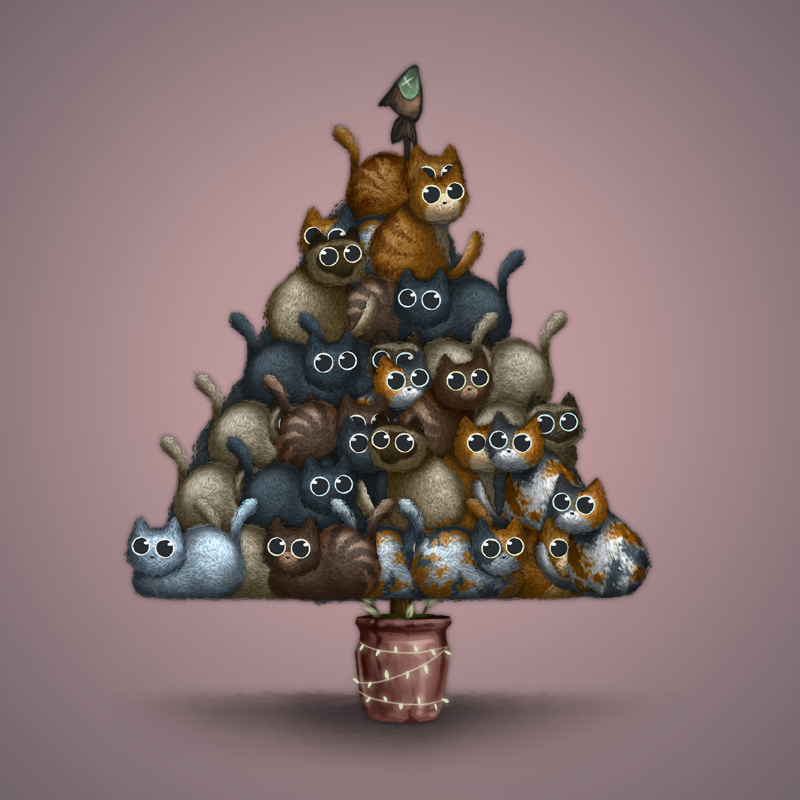 Fluffy Christmas Tree #14 static token preview