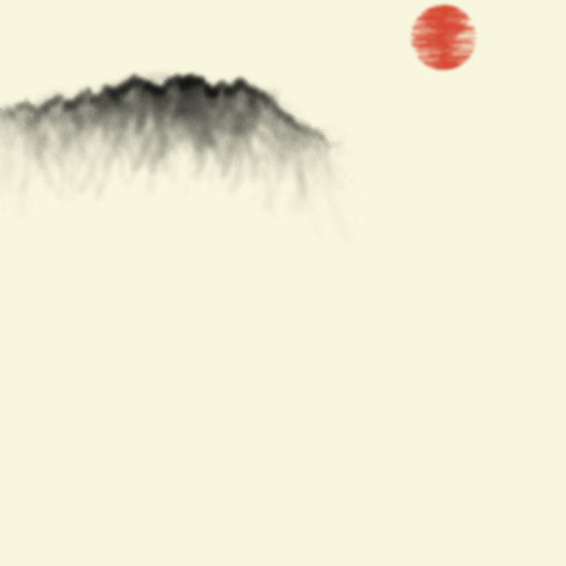 Sumi-E Mountains & Bamboo #22 static token preview