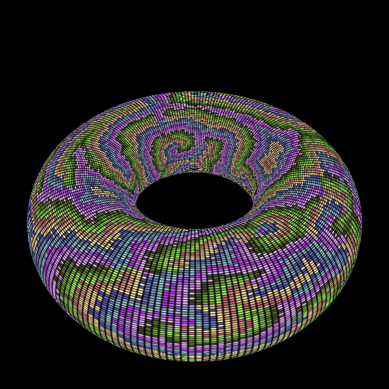 Reaction Diffusion on a Torus #4 static token preview