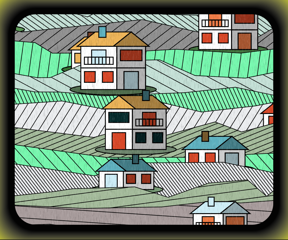 Rainy village #18 static token preview