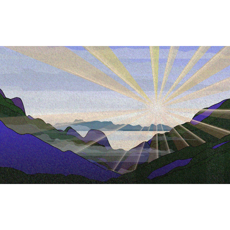 Sunrise over a Mountain Lake #9 static token preview