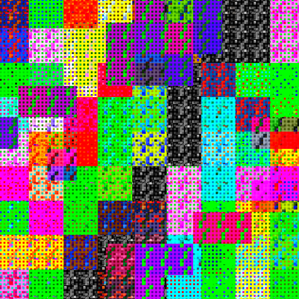 Multicolored Pixelated Field #11 static token preview