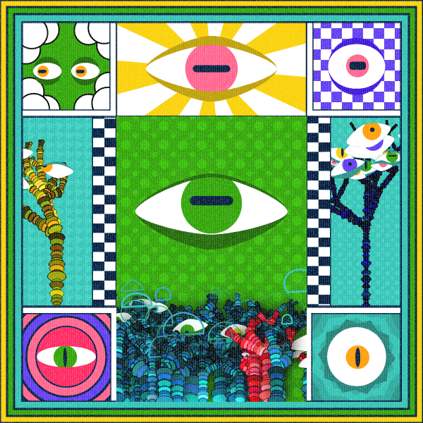 Zebra's Mirror #1 [p5.js] #8 static token preview