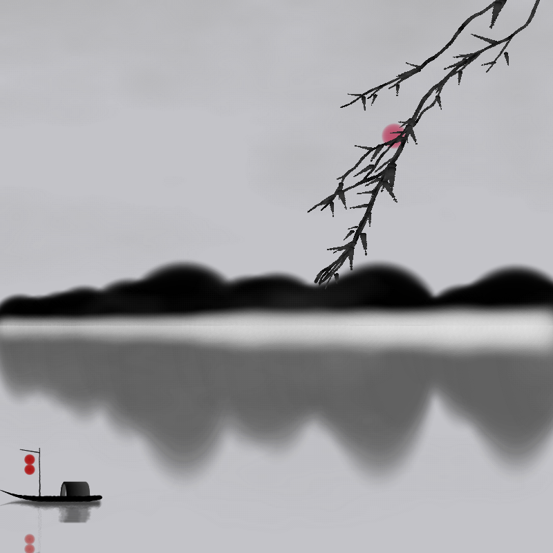 Lakes and Mountains Ink Painting #12 static token preview
