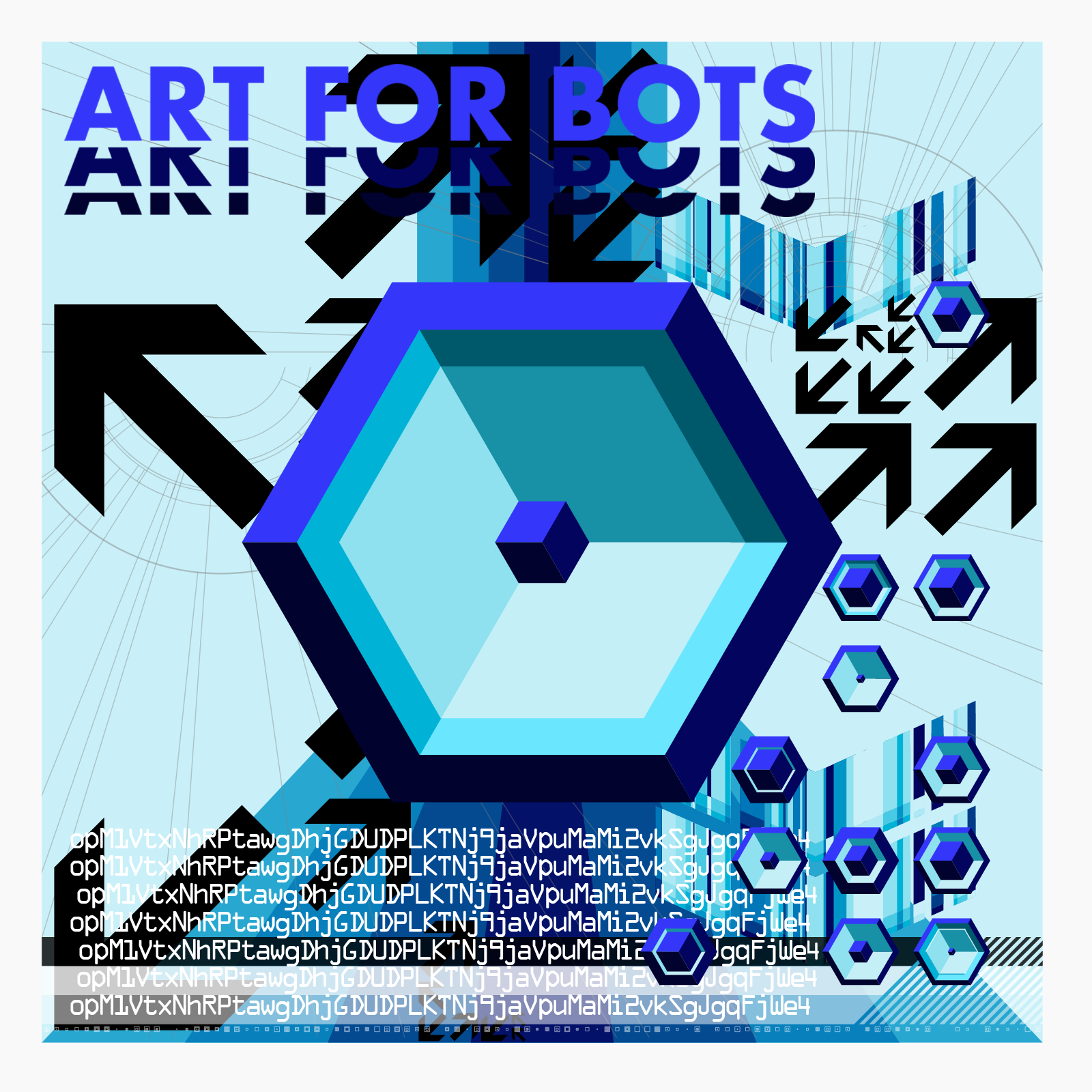 Hexagones - Art forBots forHumans forPrint #7 static token preview