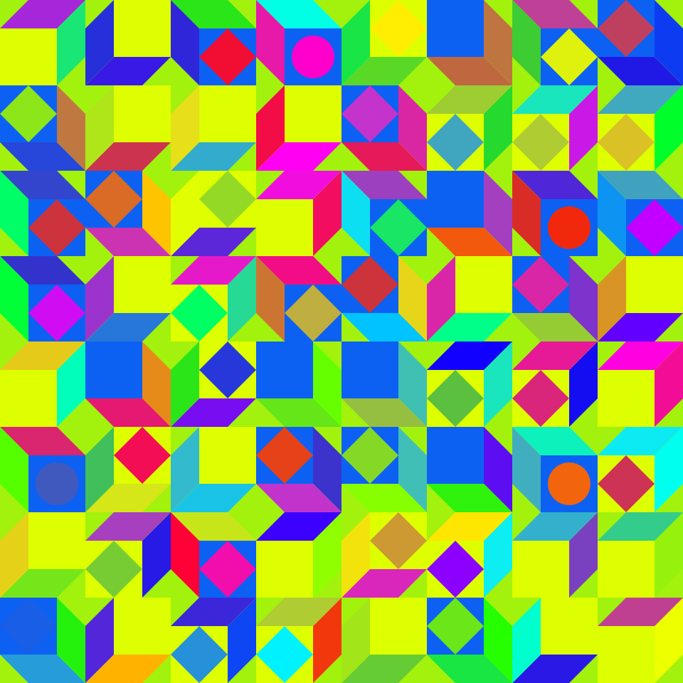 Oblique Cube Tessellation #4 static token preview