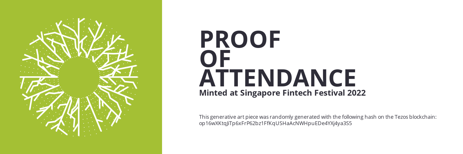 SFF2022 Proof of Attendance Token #302 static token preview