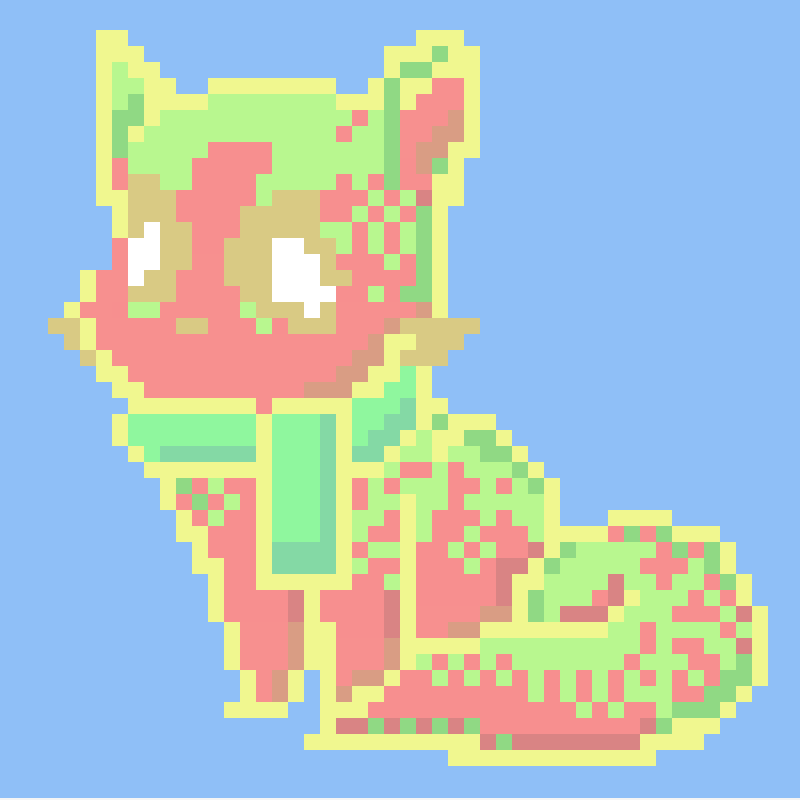 Pastel Pixel Kittens #6 static token preview