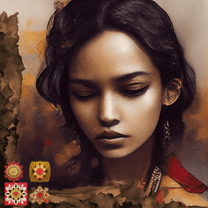 Sad Indian Girl #3 static token preview