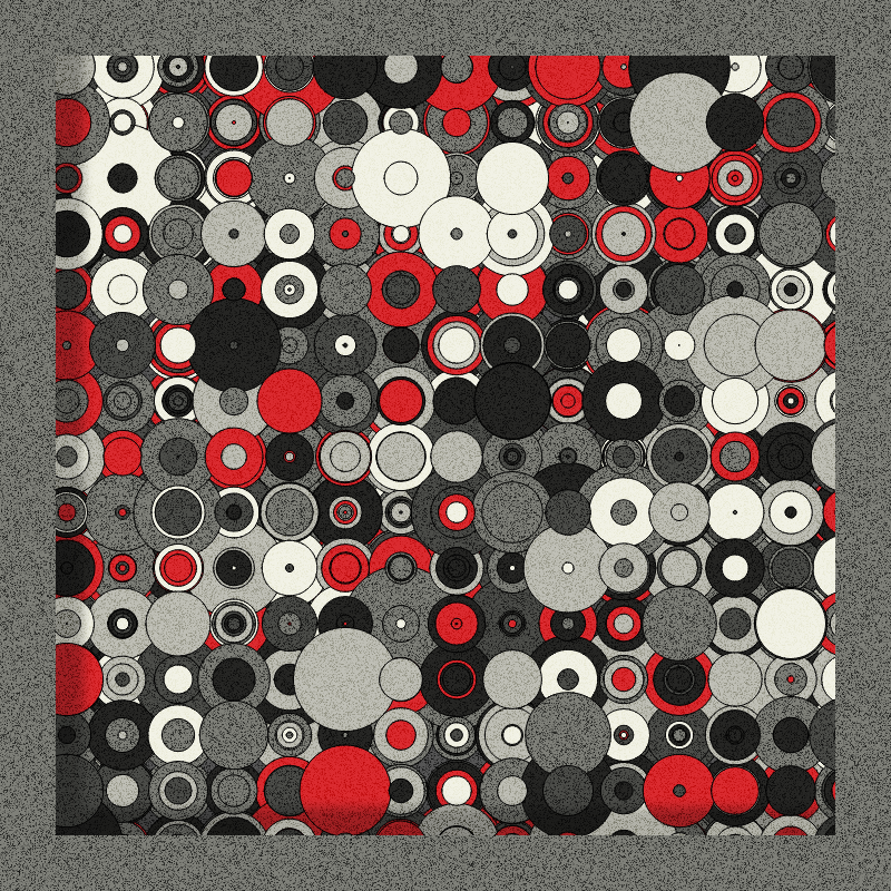 Red, Grey and Circles #14 static token preview