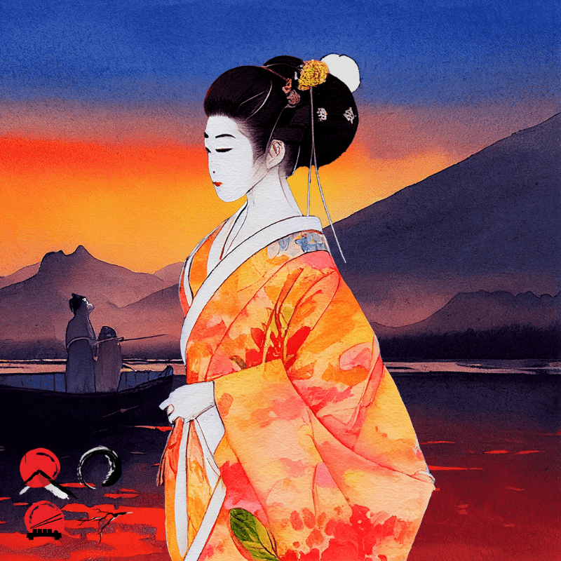 Geisha on the beach #2 static token preview