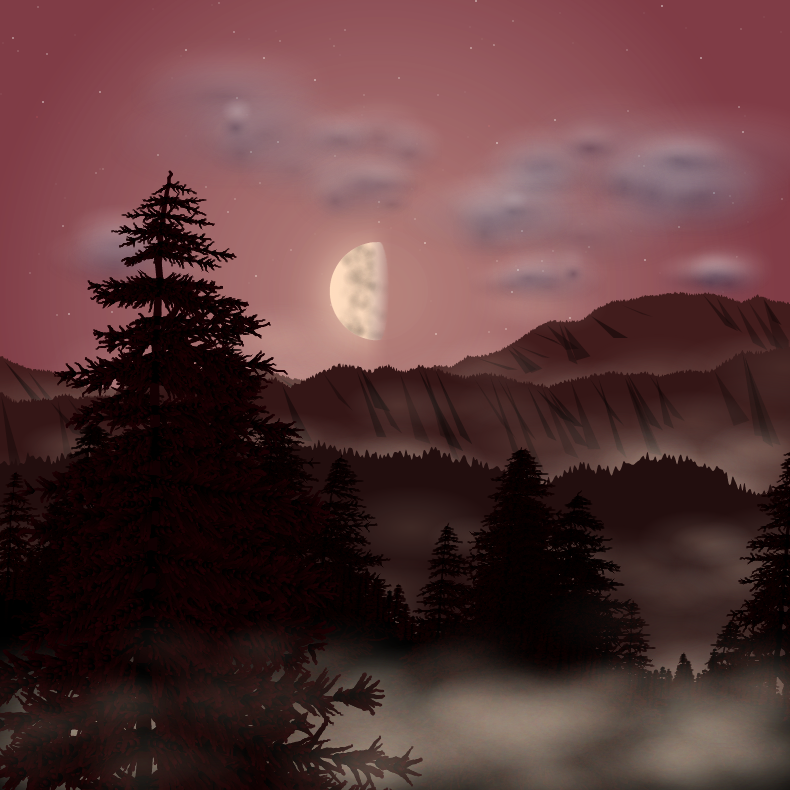 Moonlit Mountains #20 static token preview