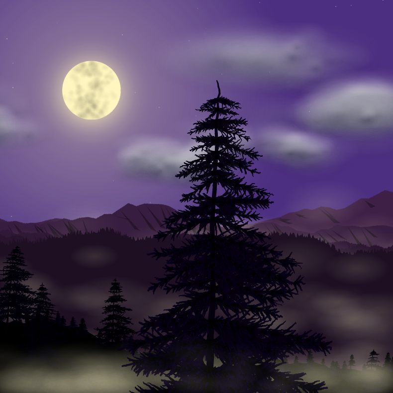 Moonlit Mountains #19 static token preview