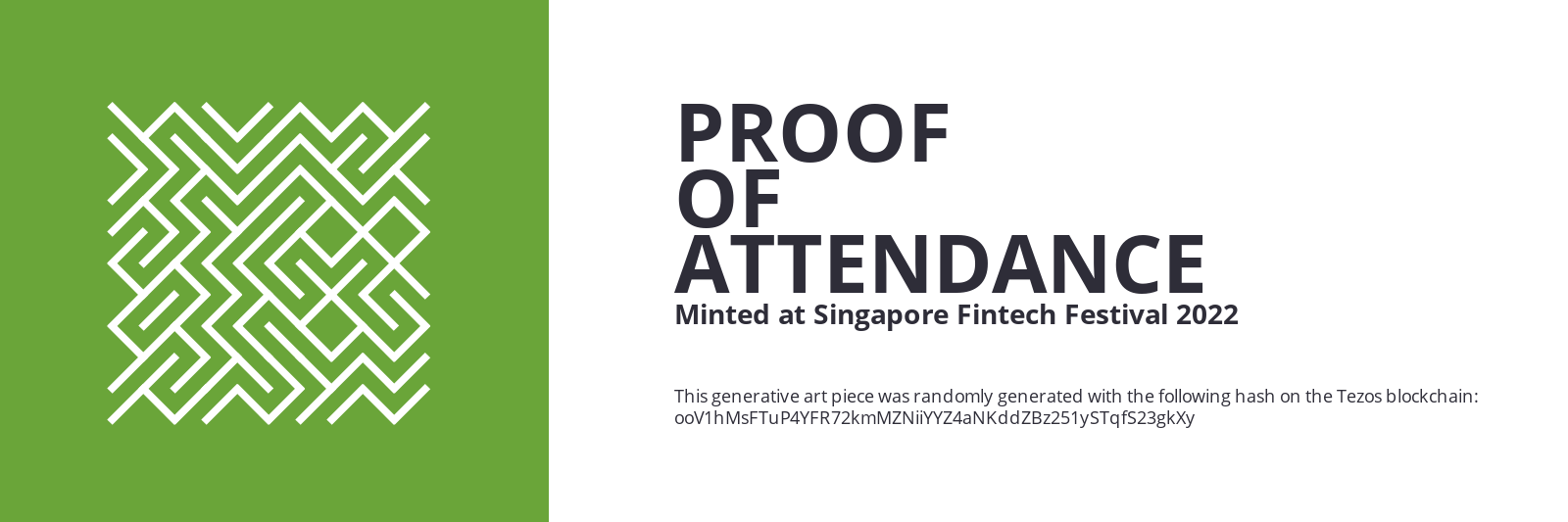 SFF2022 Proof of Attendance Token #721 static token preview