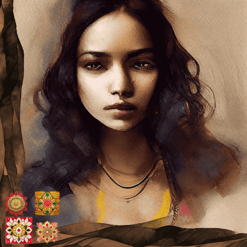 Sad Indian Girl #1 static token preview