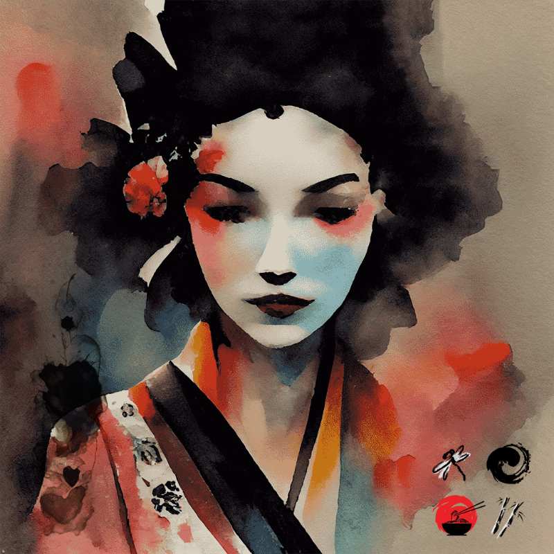 Black Rose and Geisha #12 static token preview