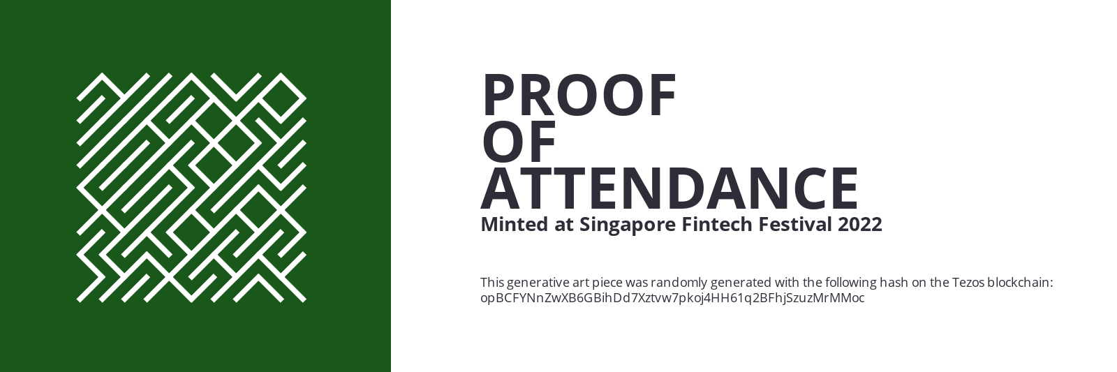 SFF2022 Proof of Attendance Token #2445 static token preview