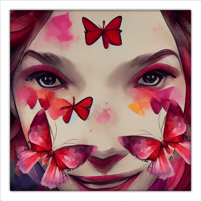 Alice and Magenta Butterflies #1 static token preview