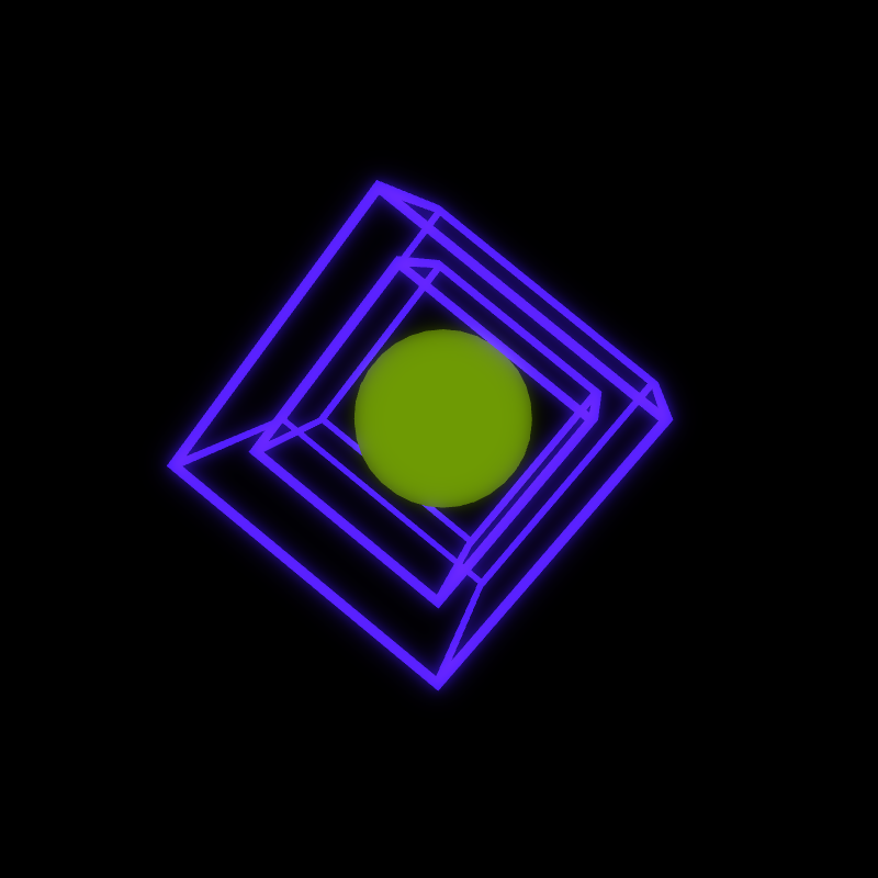 Generative Animation : Two Cube and Sphere #8 static token preview