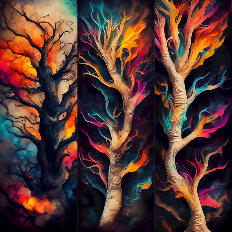 AI Psychedelic Forest #3 static token preview