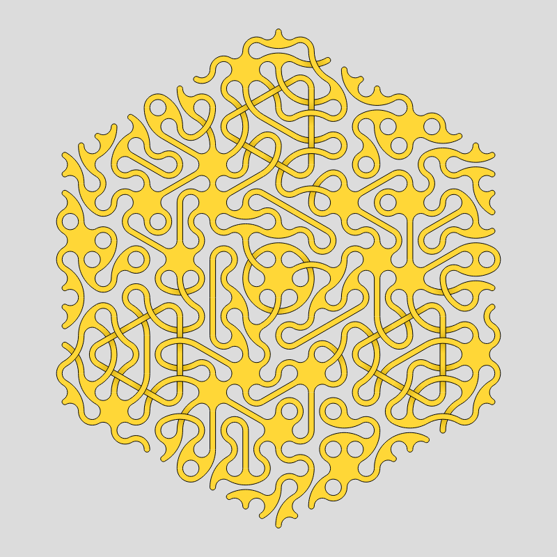 Truchet Threefold Symmetry #21 static token preview