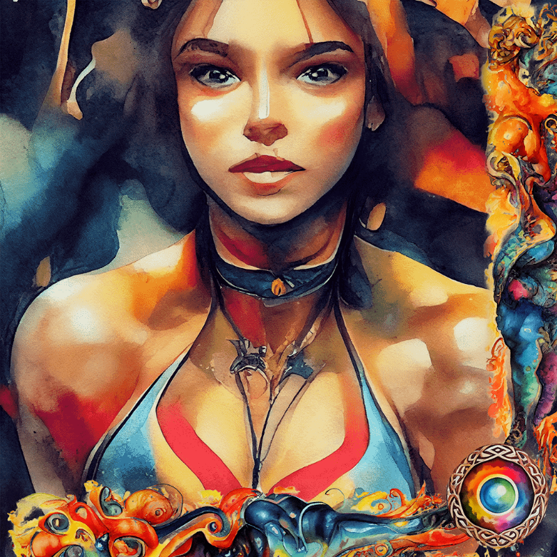 Athletic Girl #9 static token preview
