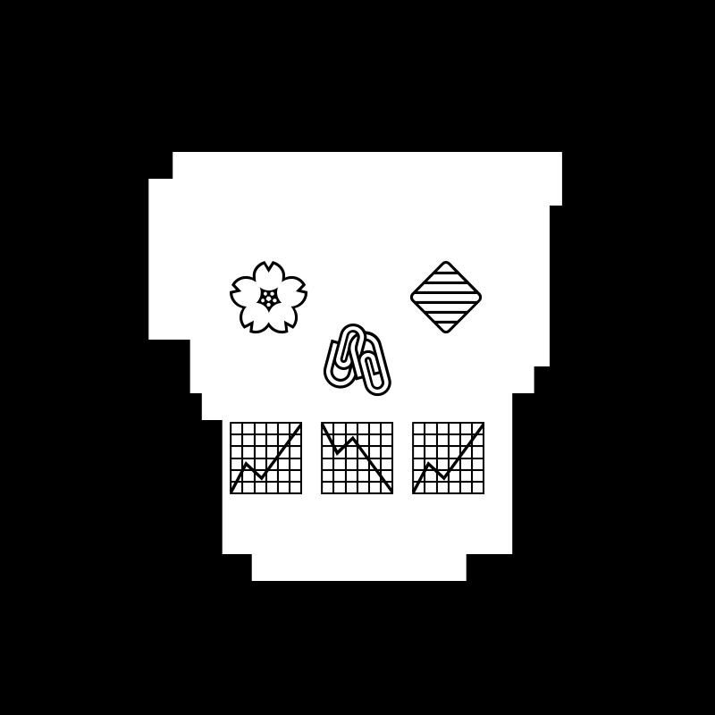 NotSkull(B&W) #22 static token preview