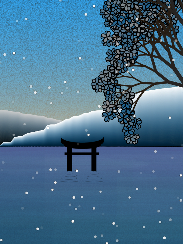 Winter morning in a village near Tokyo #15 static token preview
