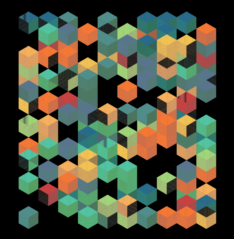 Stacked Cubes #95 static token preview