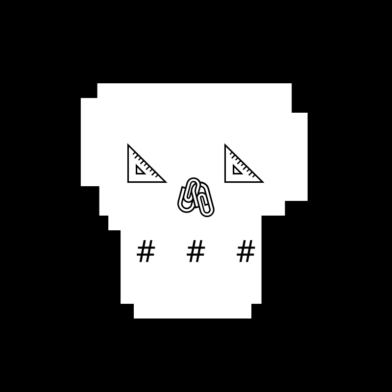 NotSkull(B&W) #12 static token preview