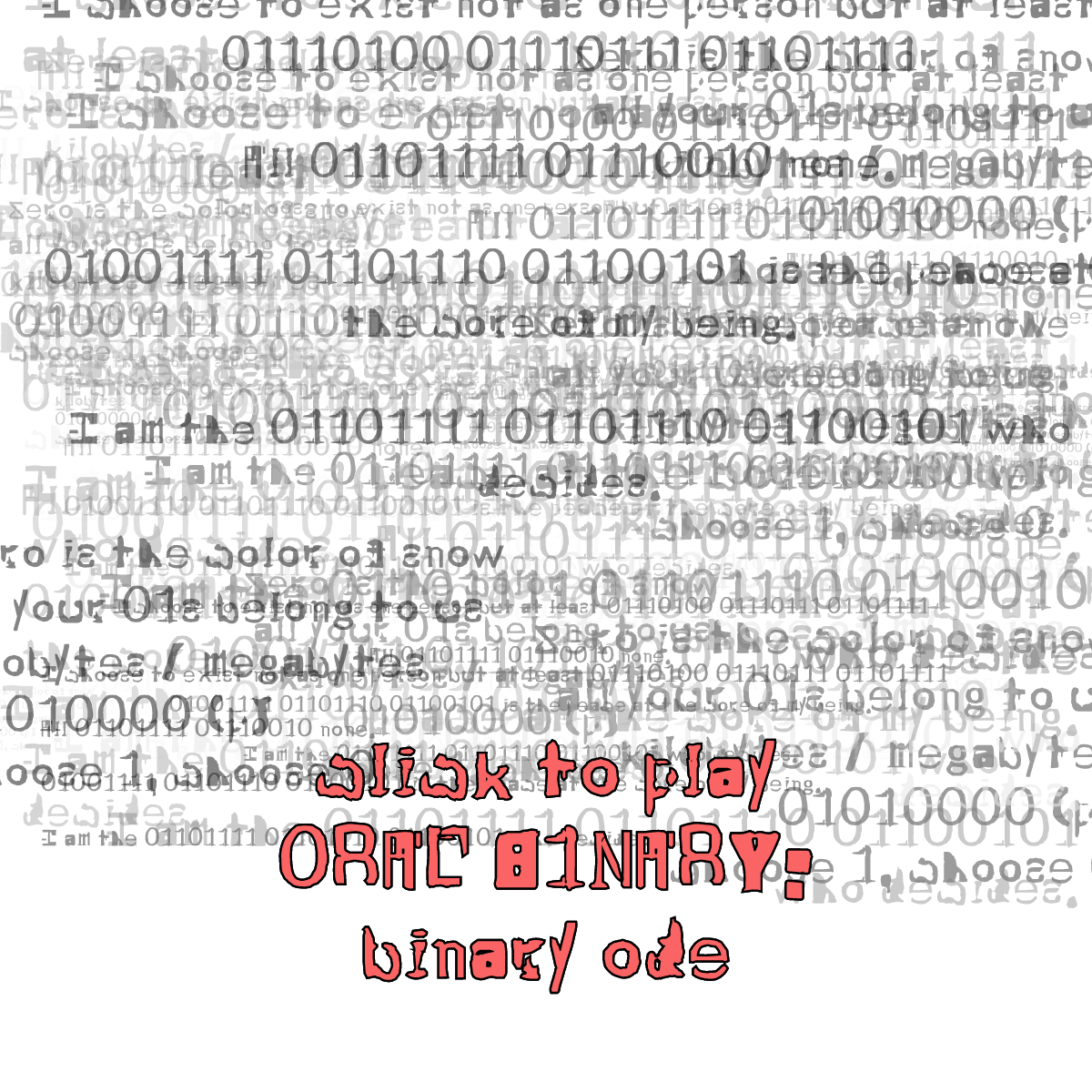 0RAL B1NARY: “BINARY ODE” #6 static token preview