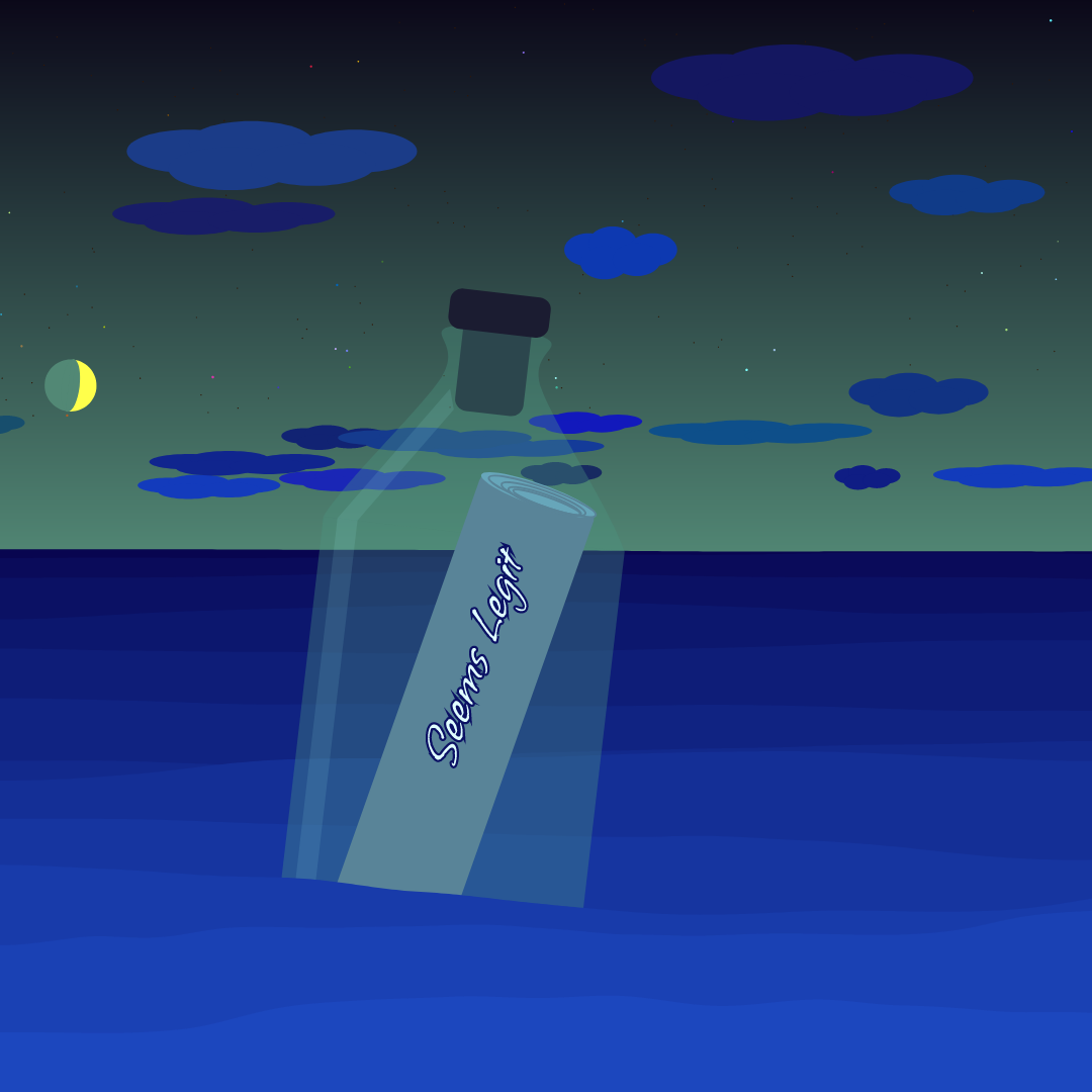 message in the bottle #52 static token preview