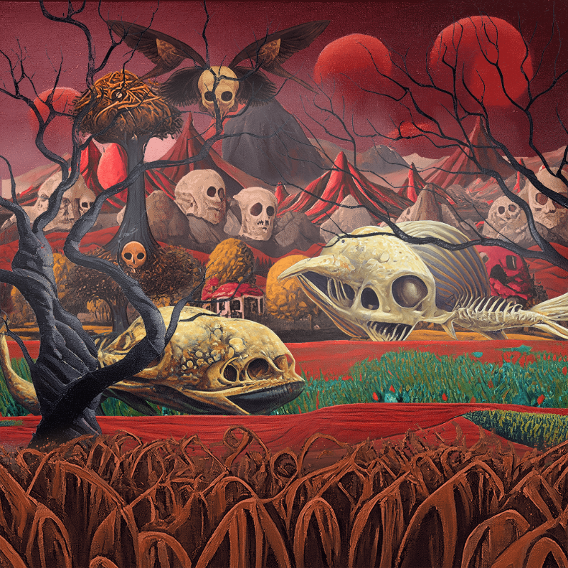 Skull Birds and Fishes #14 static token preview