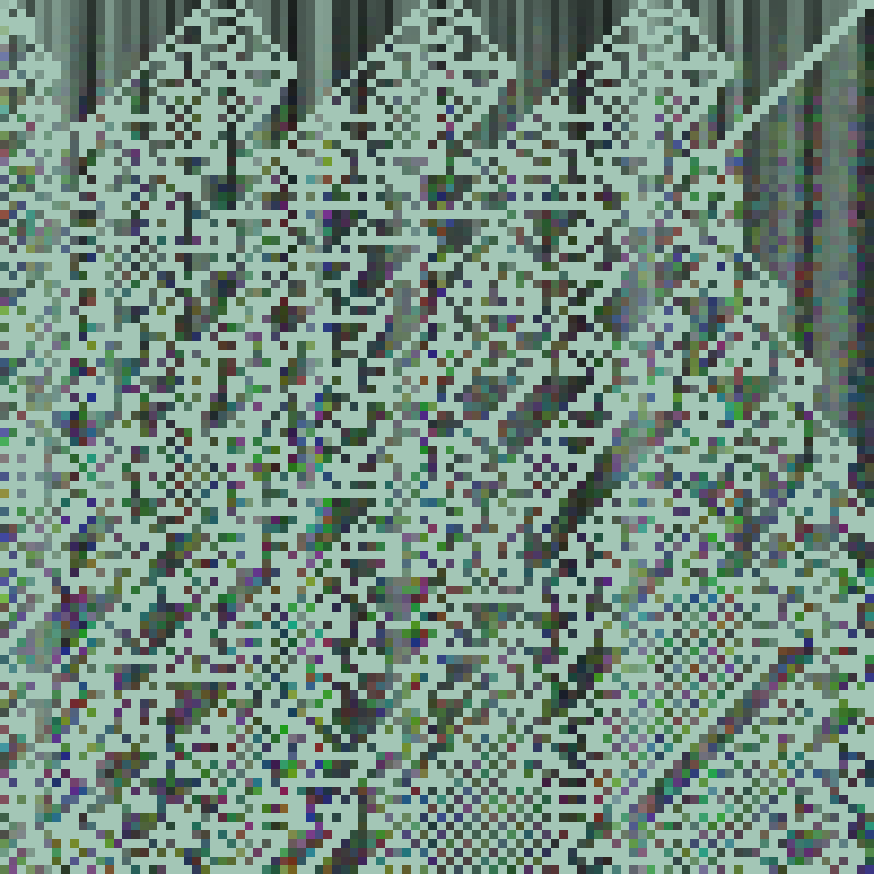 Colored Elementary Cellular Automaton #281 static token preview