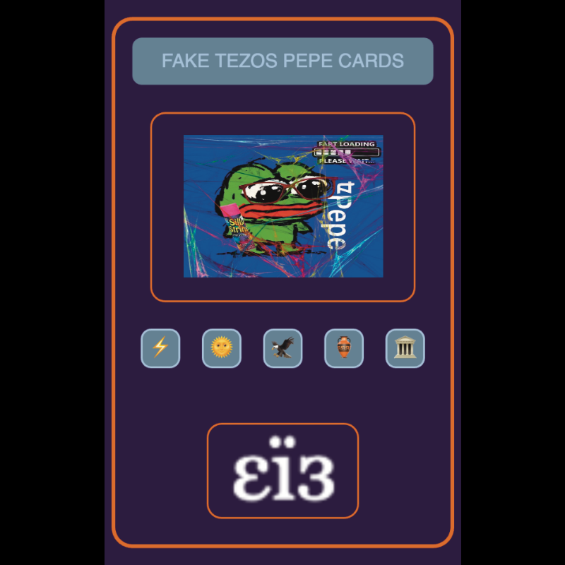 Fake Tezos Pepe Cards #1 static token preview