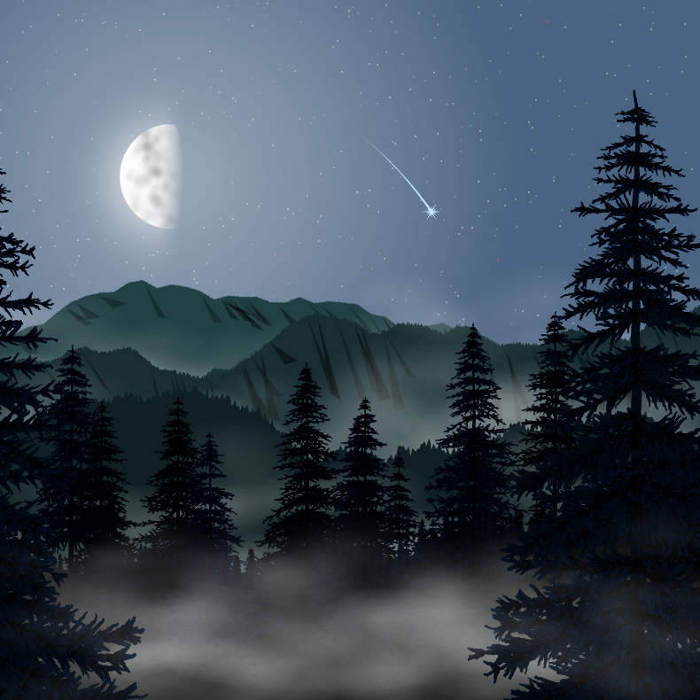 Moonlit Mountains #15 static token preview