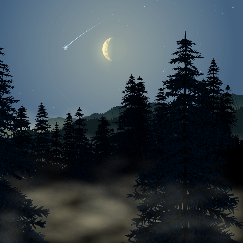 Moonlit Mountains #21 static token preview