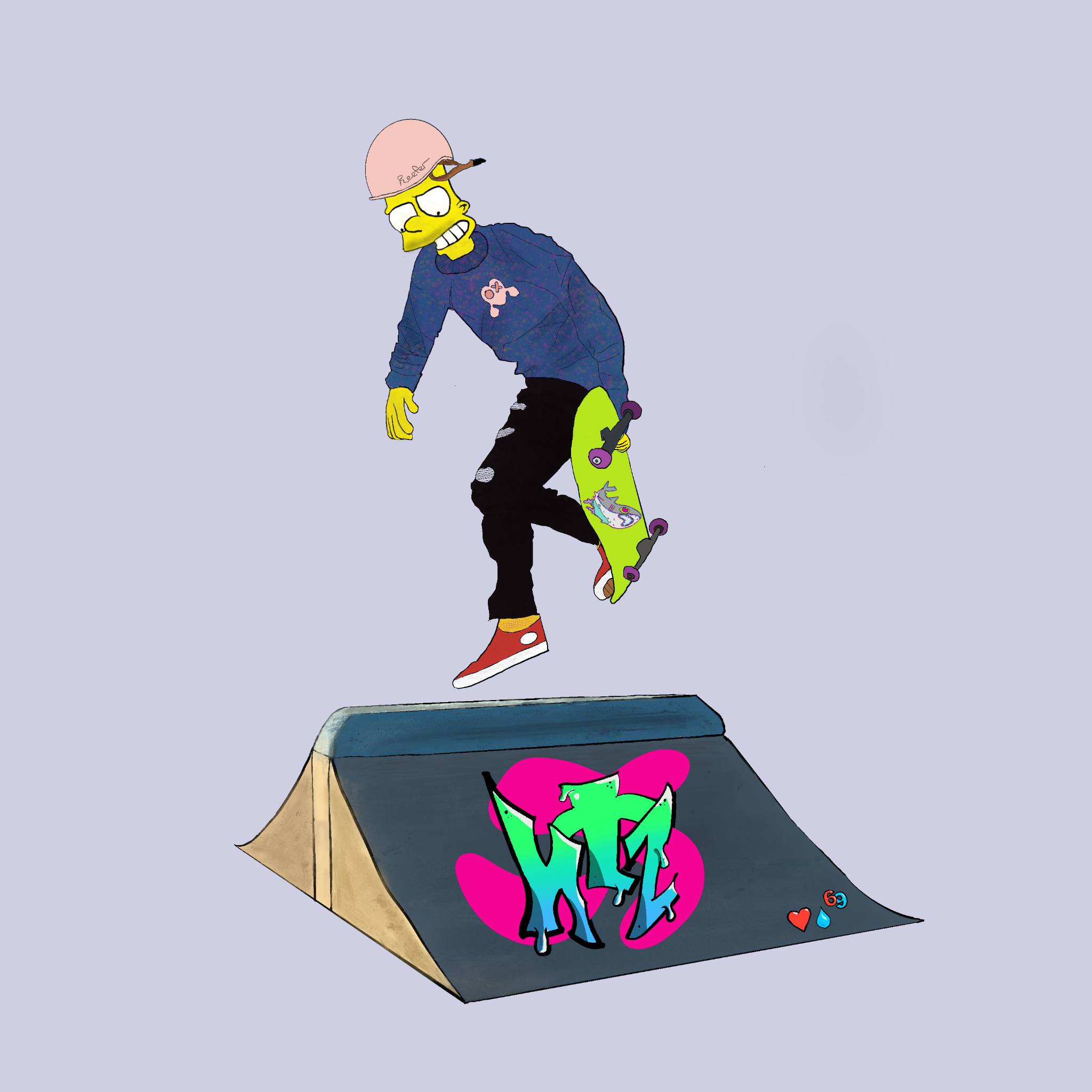 Thrashin' Springfield #4 static token preview