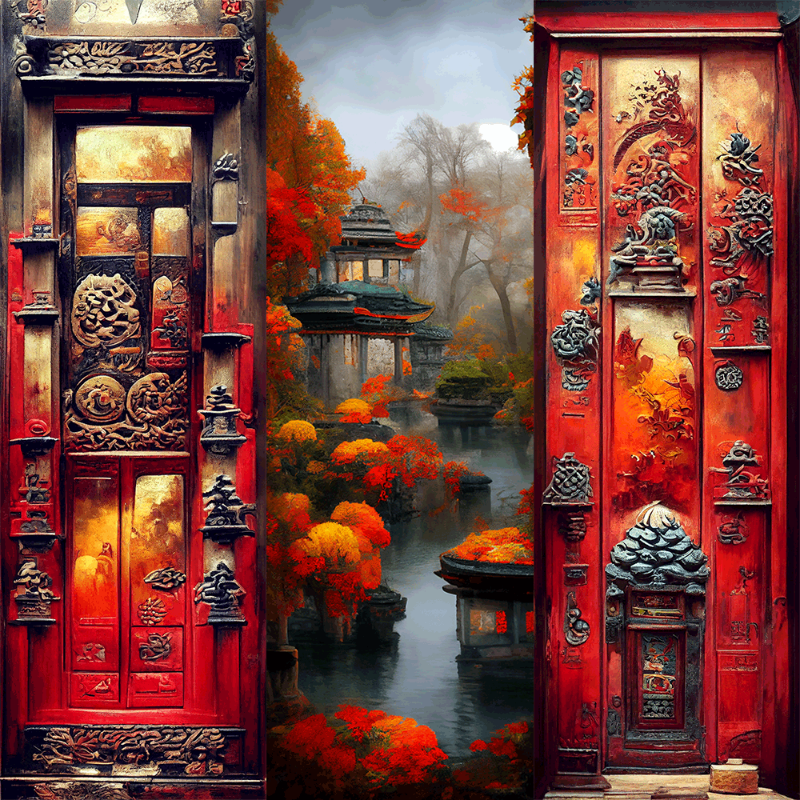 AI Chinese Garden #1 static token preview
