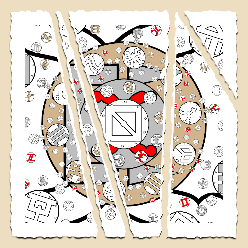 Fractals and fractures -"Alphabetic Signs" #16 static token preview