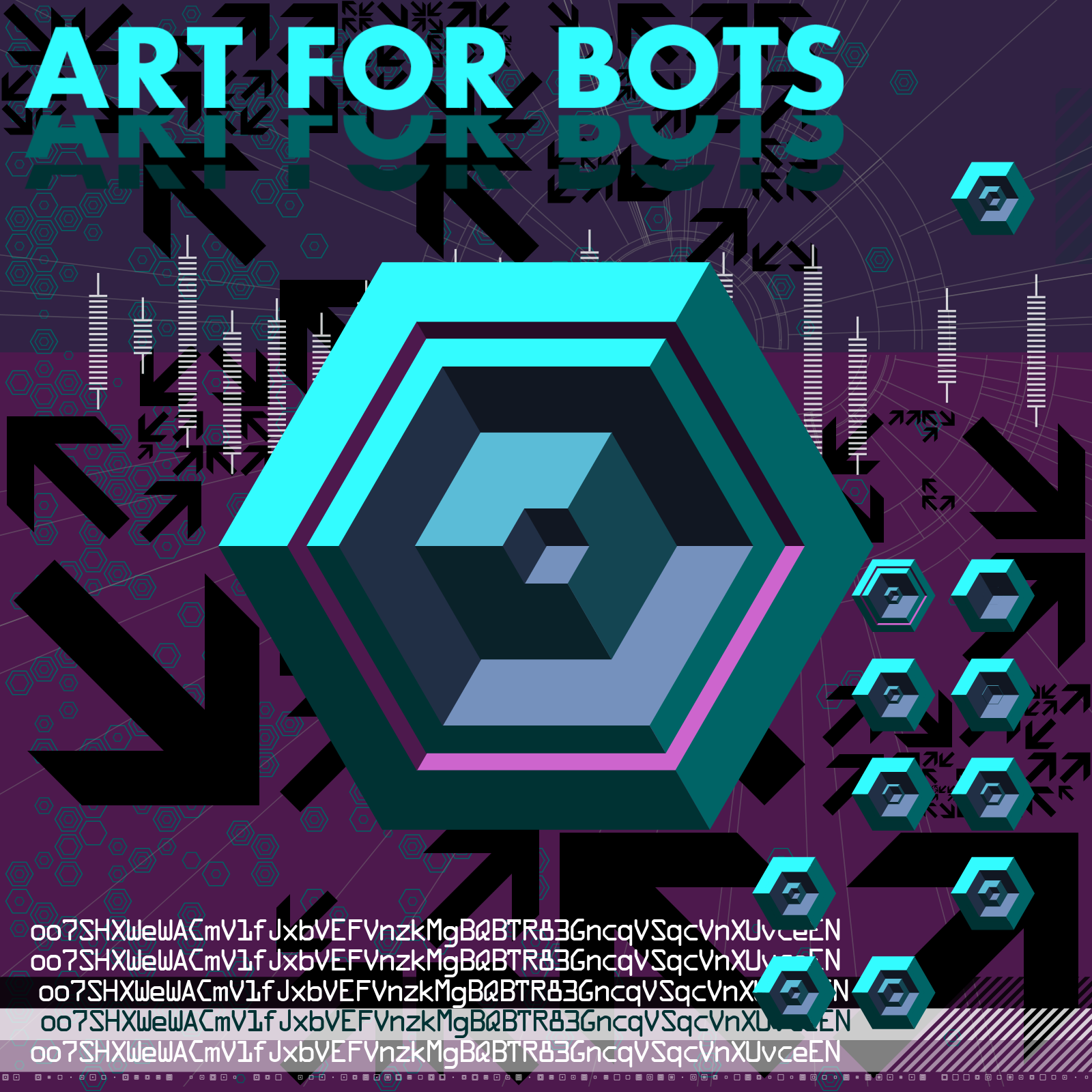 Hexagones - Art for Bots for Humans #20 static token preview