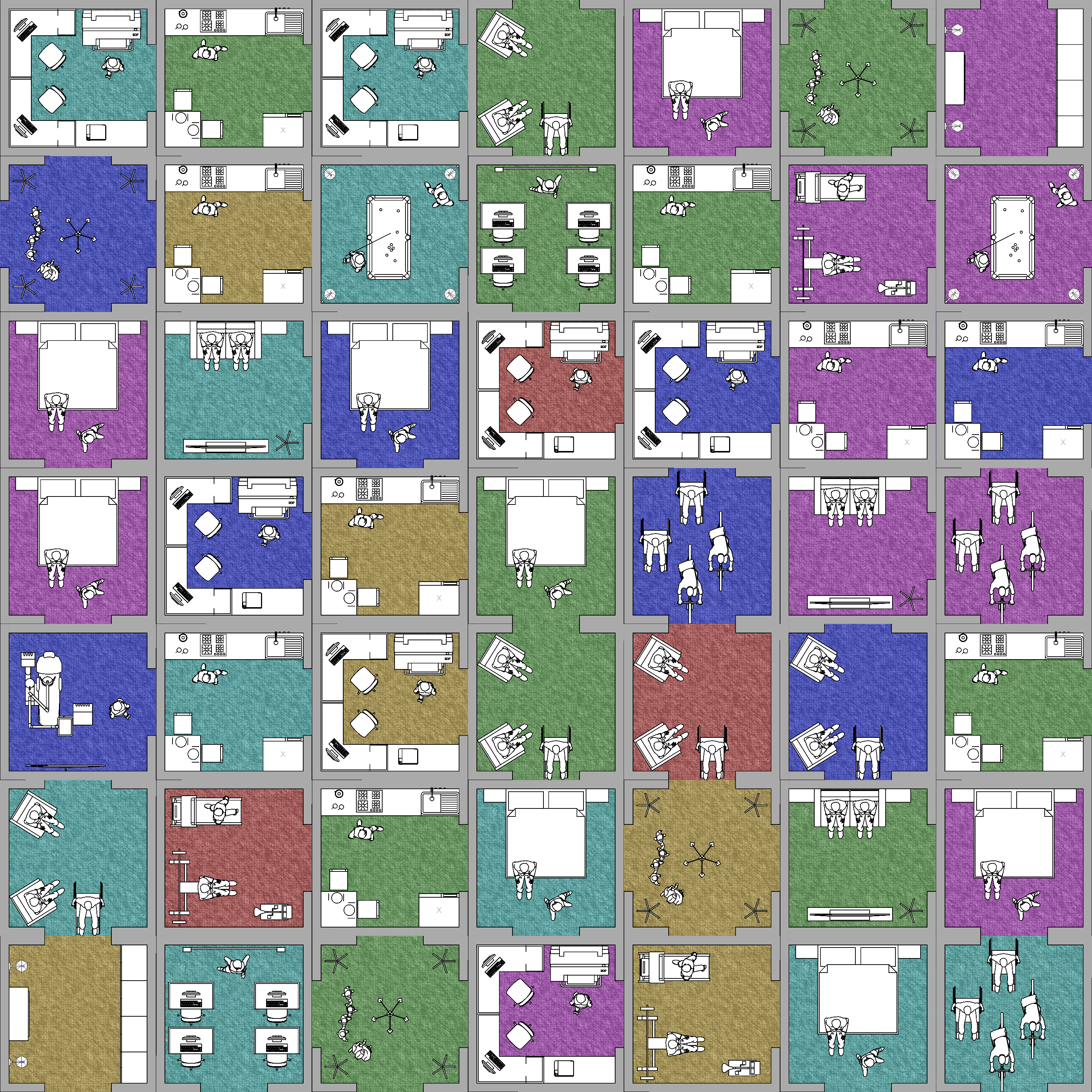 Harlequin block building #21 static token preview