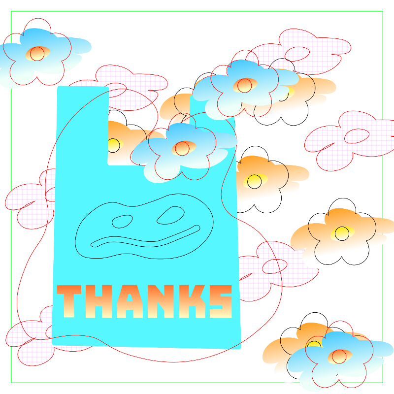thanks bag and flowers #4 static token preview