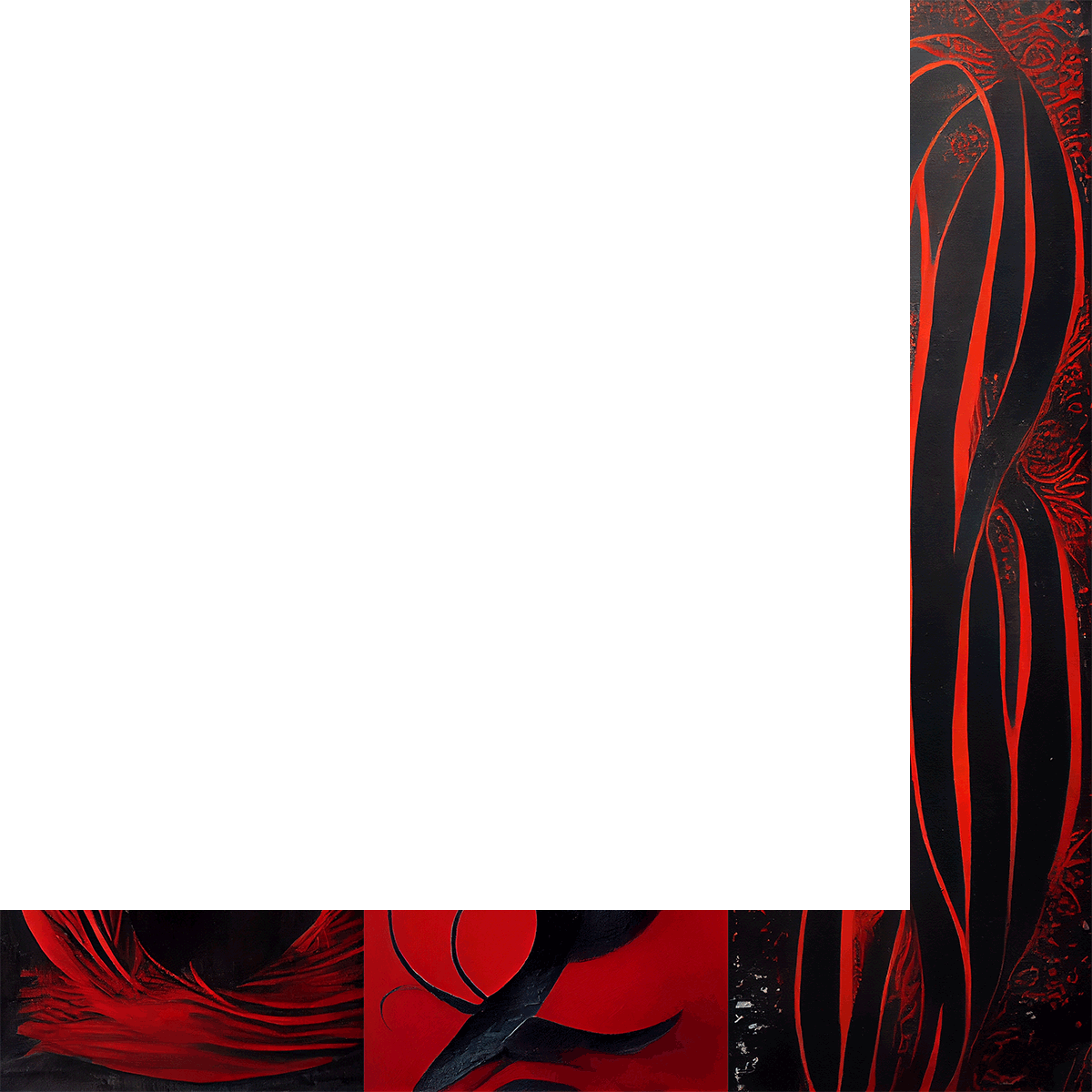 AI Red Calligraphy #7 static token preview