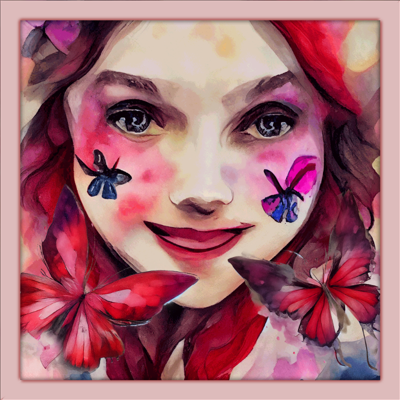 Alice and Magenta Butterflies #5 static token preview
