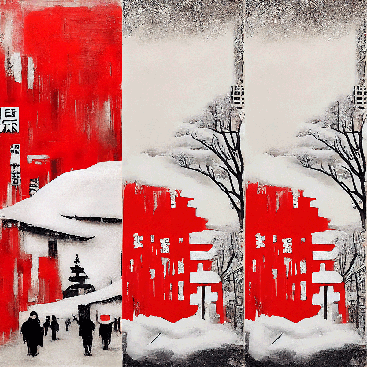 AI Japanese City in Winter #6 static token preview