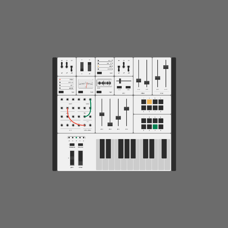 Modular synthesizer #64 static token preview