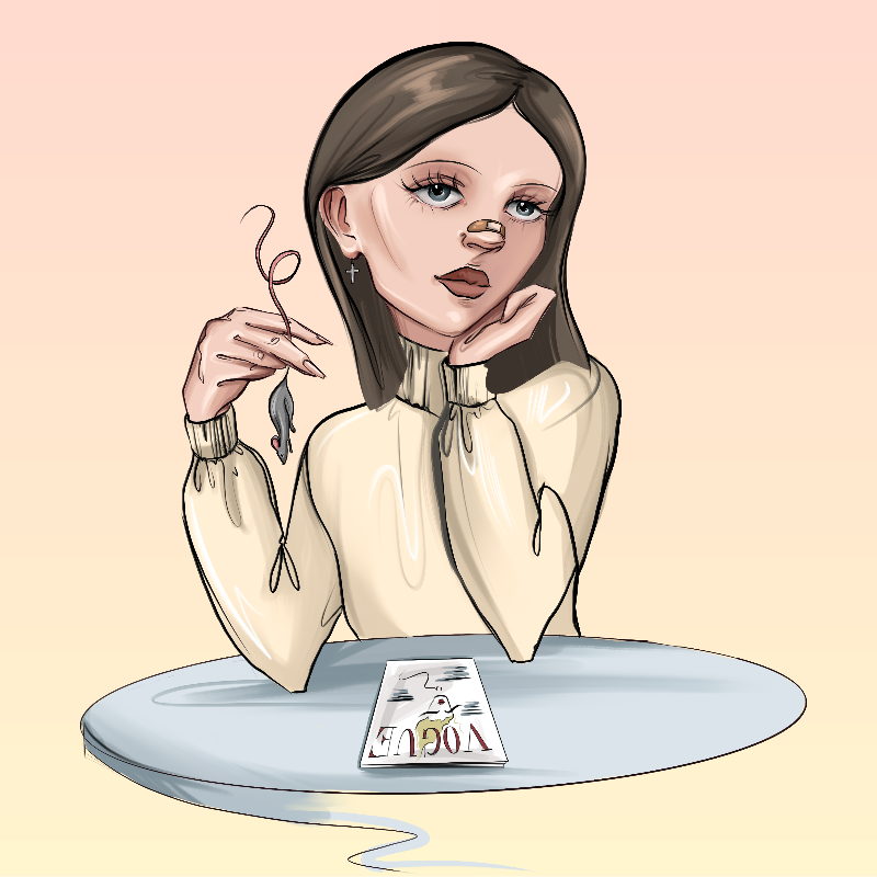 Girl at the table #23 static token preview
