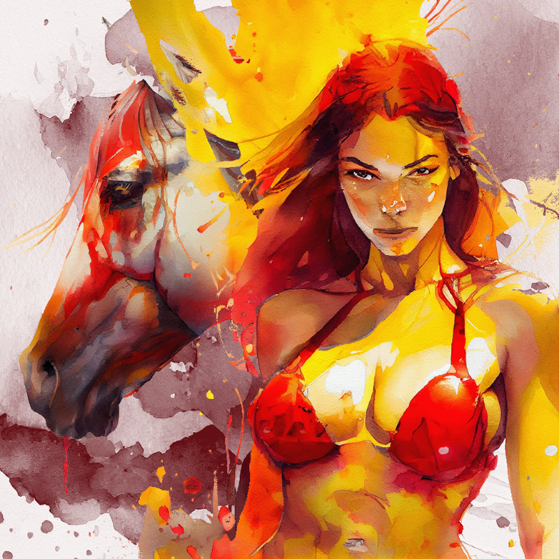 Artemis and Horse #6 static token preview