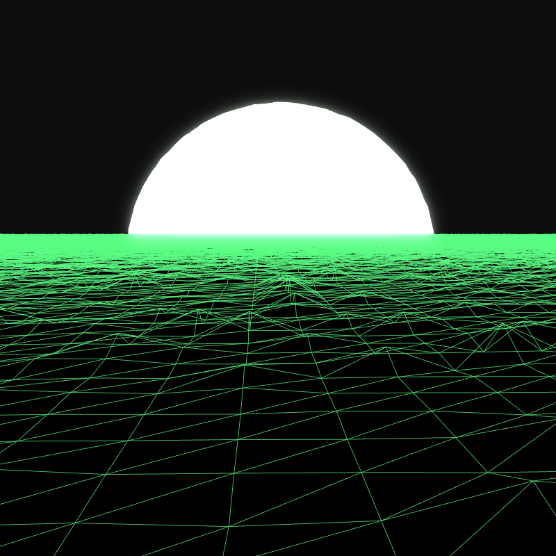 Generative Retrowave Field #23 static token preview